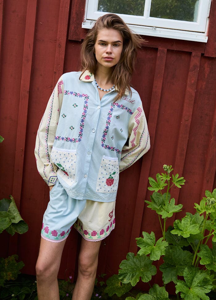 Sissel Edelbo - Louise Shirt SE 1819 - Baby Blue Skjorter 