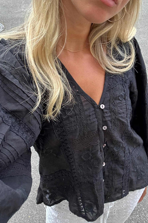 Sissel Edelbo - Mabel Shirt SE 1822 - Almost Black Skjorter 