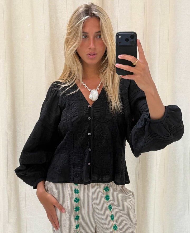 Sissel Edelbo - Mabel Shirt SE 1822 - Almost Black Skjorter 