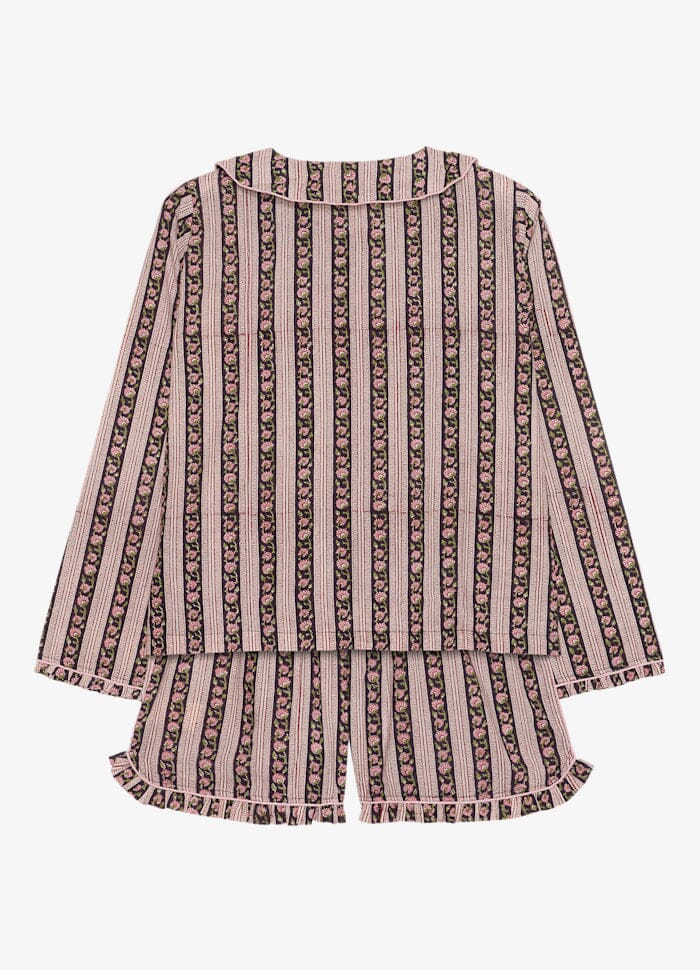 Sissel Edelbo - Nuvena Pyjamas Set SE 1826 - Black Stripes Nattøj 