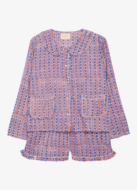 Sissel Edelbo - Nuvena Pyjamas Set SE 1827 - Blue Stripes Nattøj 