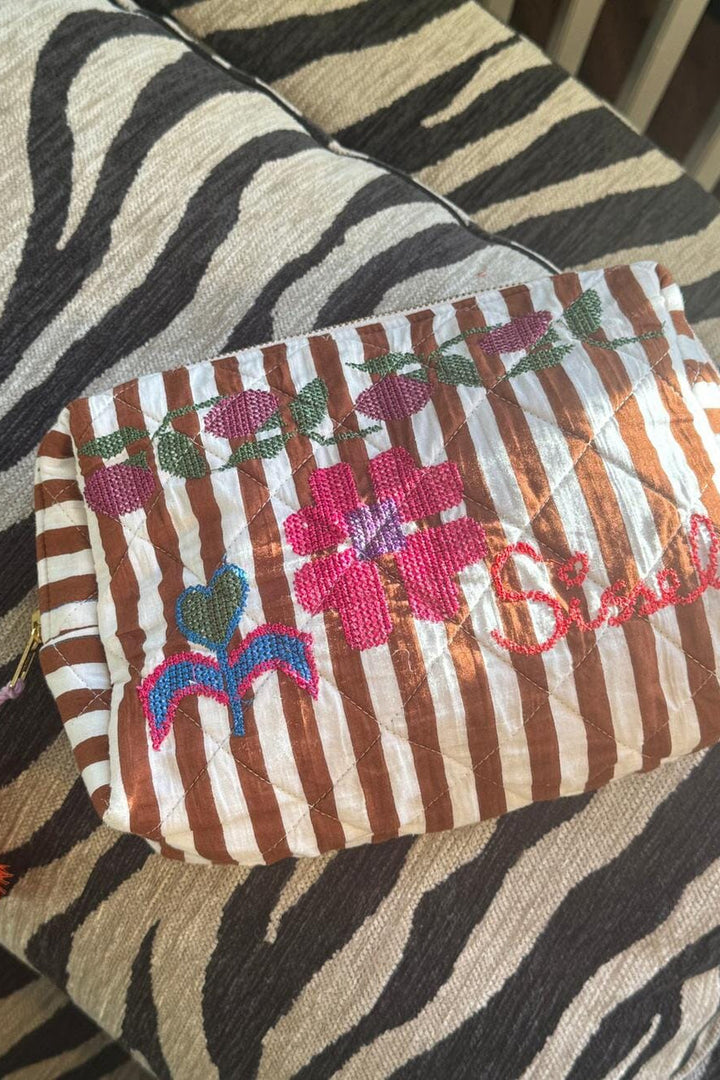 Sissel Edelbo - Rosea Cosmetic Bag SE 1996 - Brown Stripes