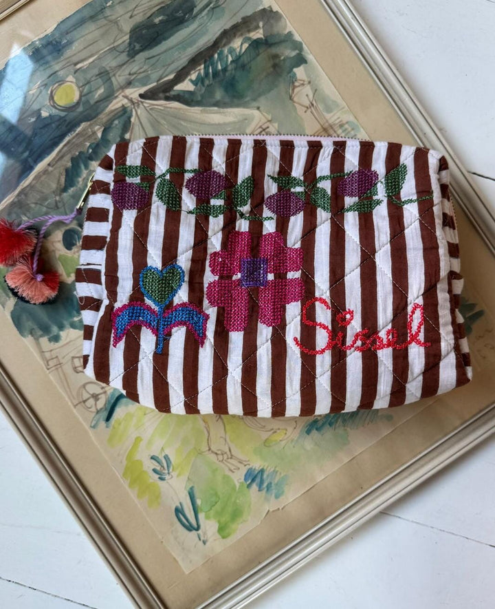 Sissel Edelbo - Rosea Cosmetic Bag SE 1996 - Brown Stripes