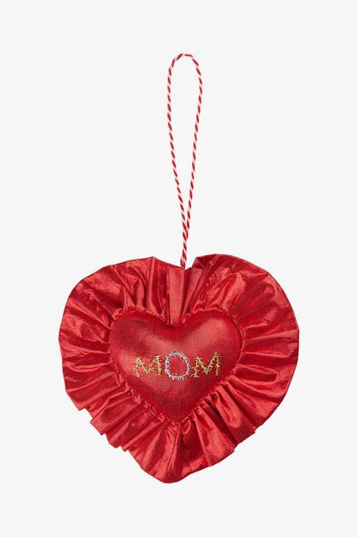 Sissel Edelbo - Ruffle Heart Ornament Se 2125 - Metallic Red Julepynt 