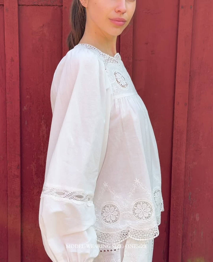 Sissel Edelbo - Soleia Top SE 1833 - Off White Bluser 