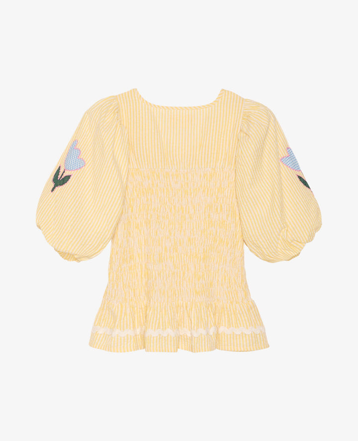 Sissel Edelbo - Svea Top SE 1836 - Yellow Stripes T-shirts 