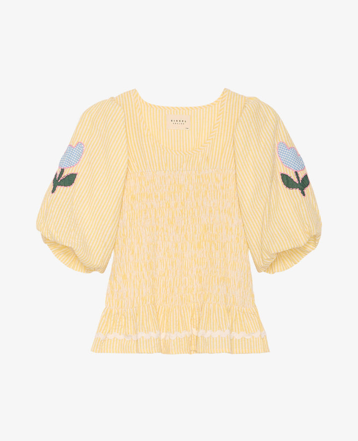 Sissel Edelbo - Svea Top SE 1836 - Yellow Stripes T-shirts 
