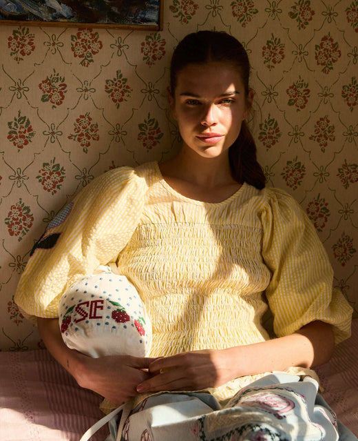 Sissel Edelbo - Svea Top SE 1836 - Yellow Stripes T-shirts 