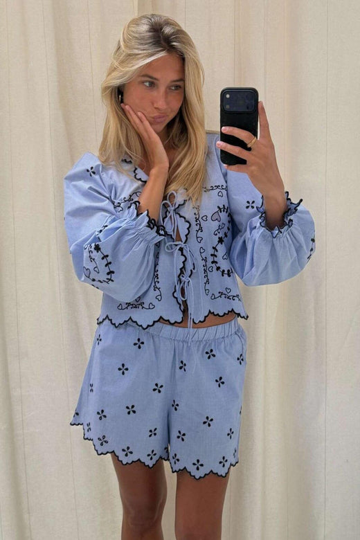 Sissel Edelbo - Tone Top SE 1838 - Blue Chambray Bluser 