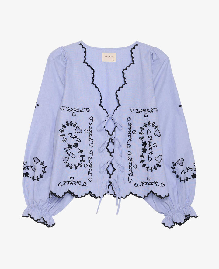 Sissel Edelbo - Tone Top SE 1838 - Blue Chambray Bluser 