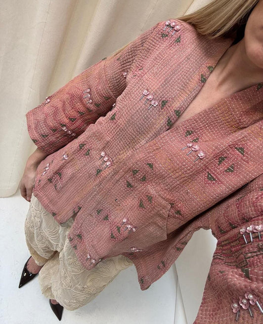 Sissel Edelbo - Tyler Sequins Jacket SE 1058-9 - Pink Flowers No. 22