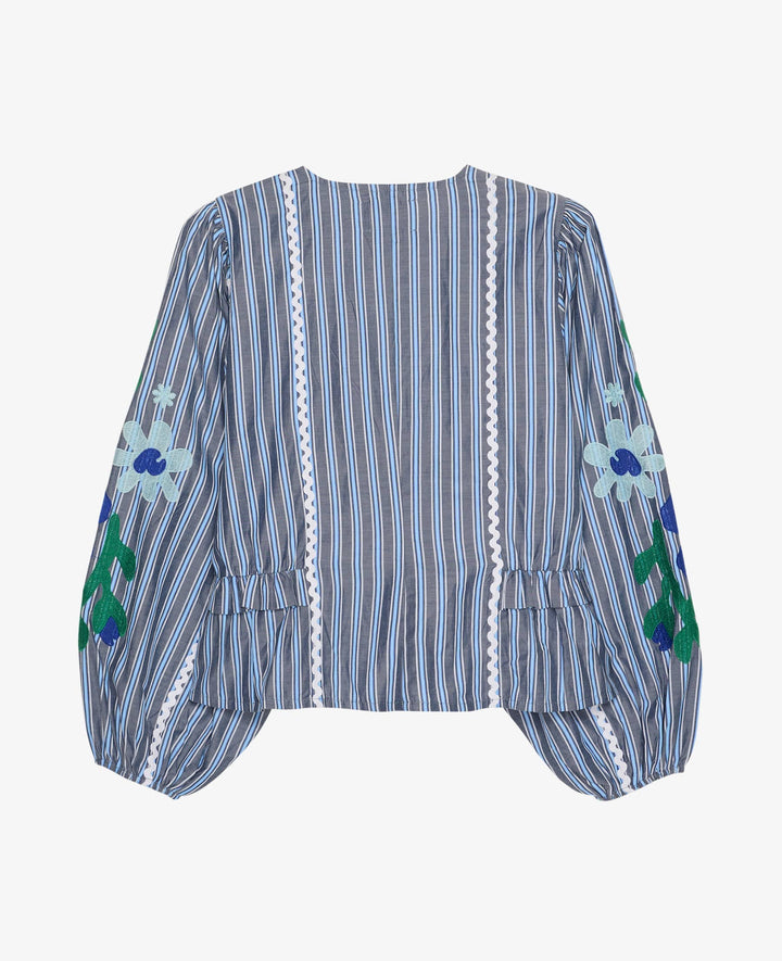 Sissel Edelbo - Veda Top Se 2044 - Grey Stripes Skjorter 