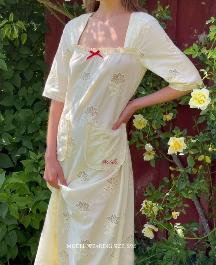 Sissel Edelbo - Viviette Dress SE 1840 - Pastel Yellow Kjoler 