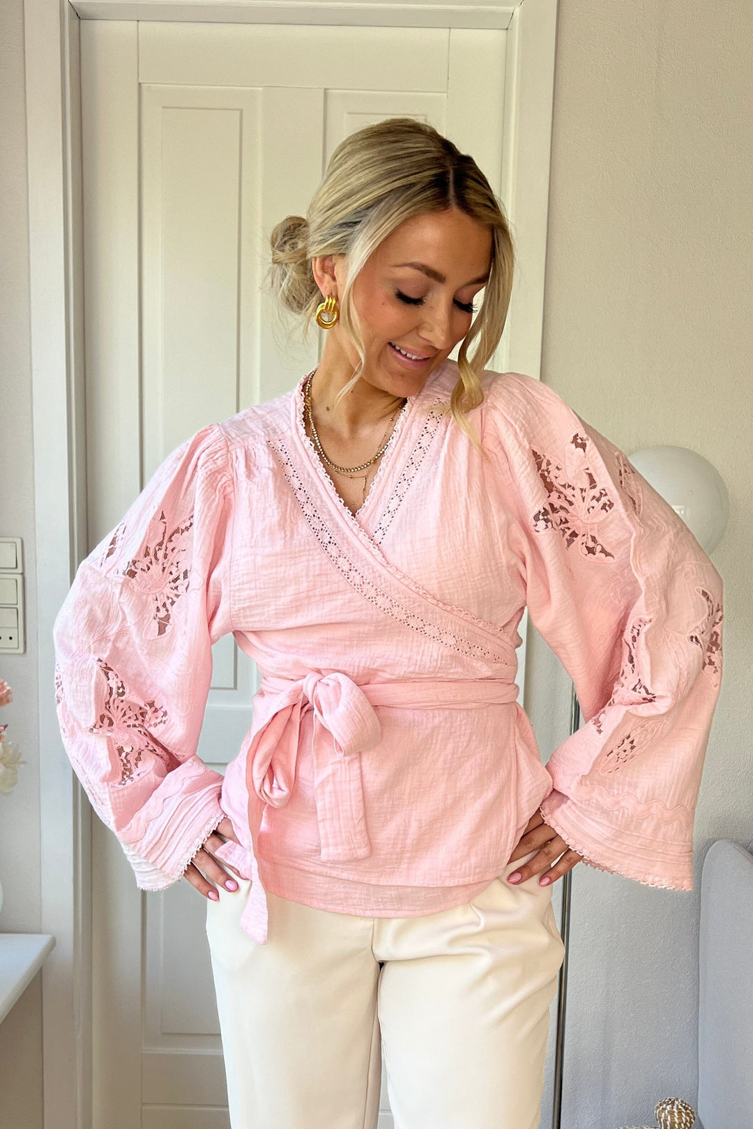 Sissel Edelbo x Molly&My - Winfrey Wrap Top SE 1998 - Rose Bluser 