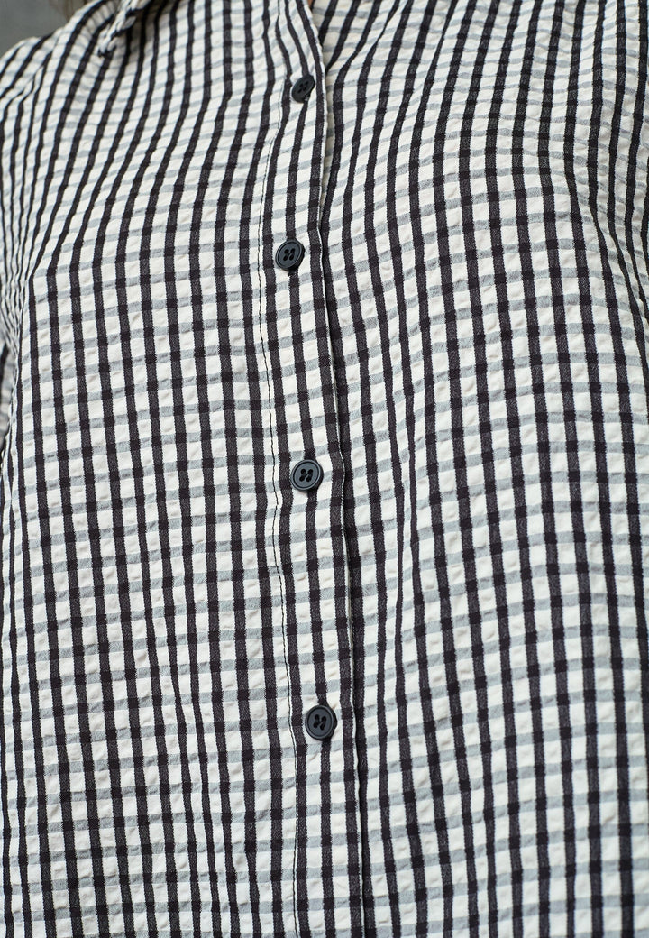 Sisters Point - Eleo-Sh1 20054 - 840 - Cream/Black Check Skjorter 