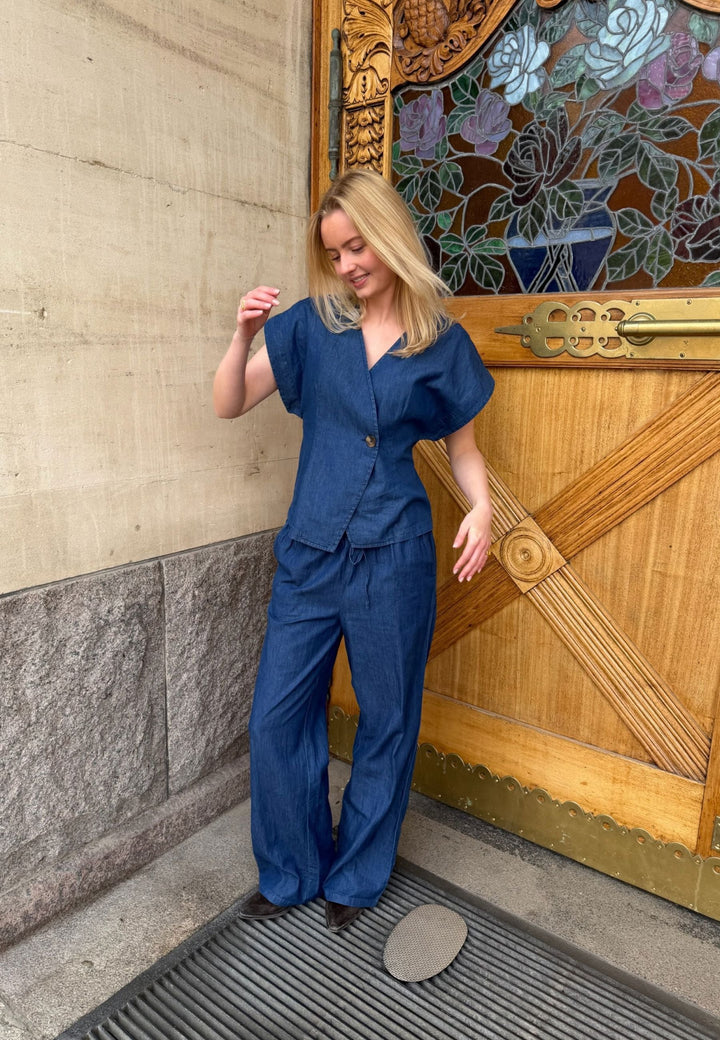 Sisters Point - Evela-Ve3 19717 - 940 - D. Blue Denim Veste 