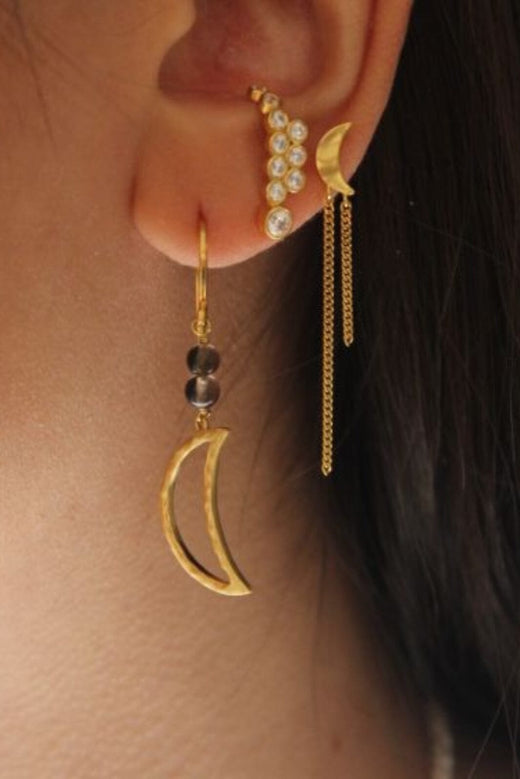 Stine A - Bella Moon Earring Mocha - 1409-02-S Øreringe 