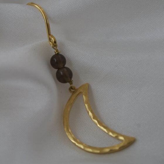 Stine A - Bella Moon Earring Mocha - 1409-02-S Øreringe 