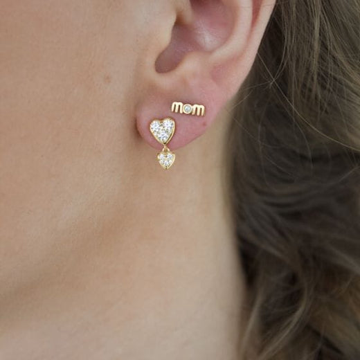Stine A - J'Adore Two Petit Hearts Earring - Single - 1424-02-S Øreringe 