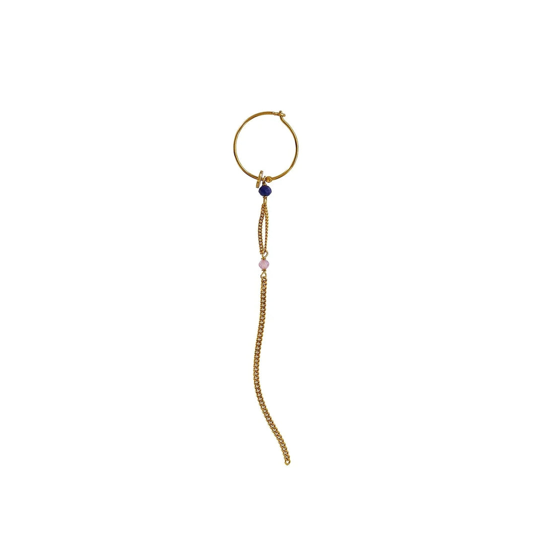 Stine A - Miss Paris Hoop With Long Chain Montmartre - Single - 1435-2 Øreringe 