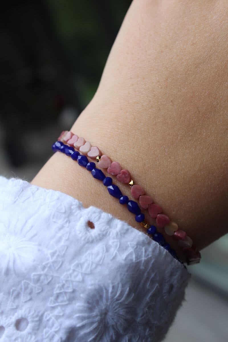 Stine A - Pink Hearts Bracelet - 3238-2 Armbånd 