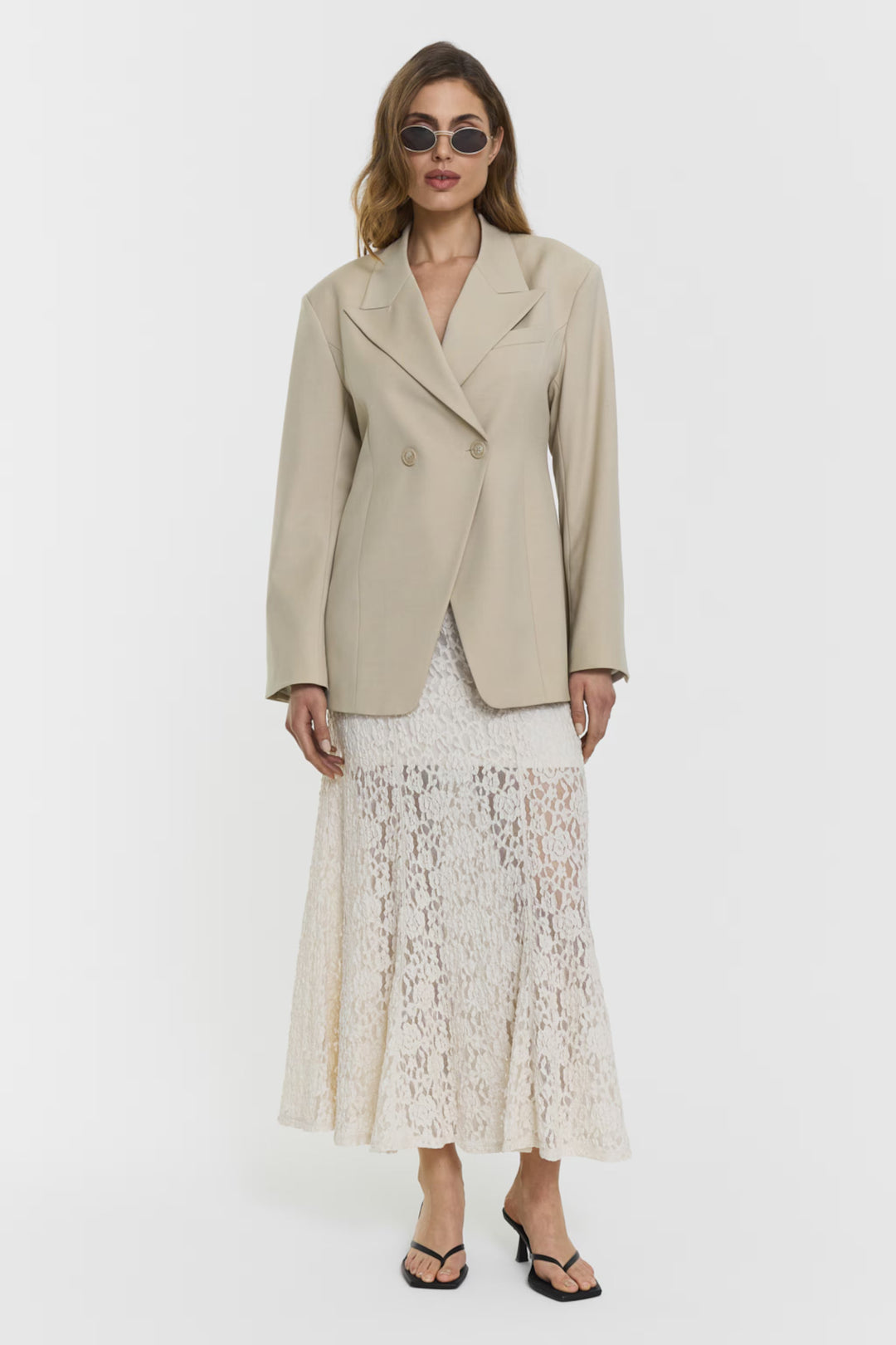 Twist & Tango - Ttnaama Blazer - Lt Beige Mélange Blazere 