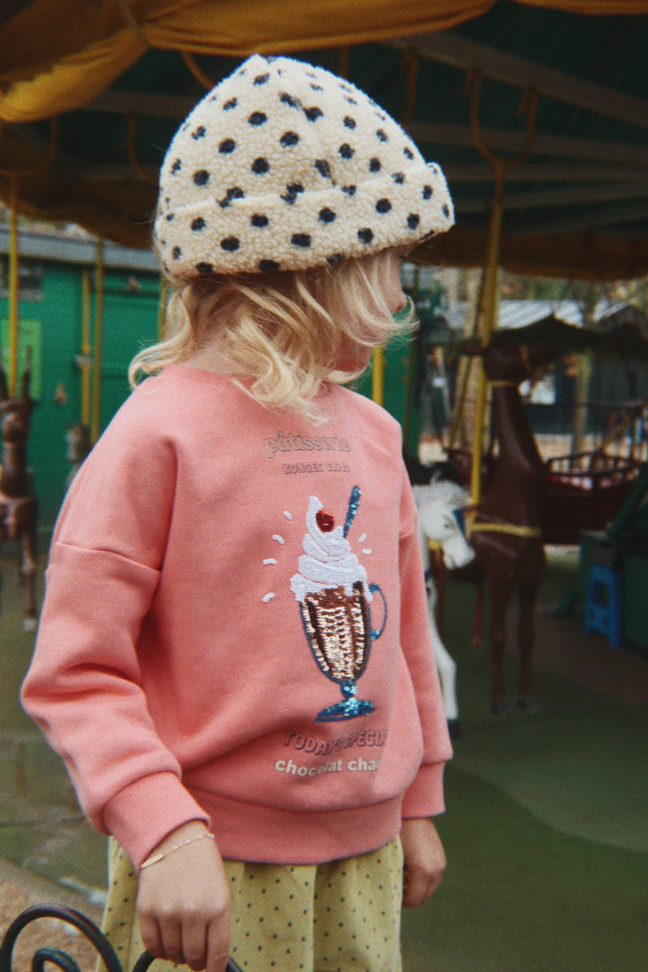 Konges Sløjd - Lou Sequin Sweat Shirt Gots Ks106104 - Peach Blossom