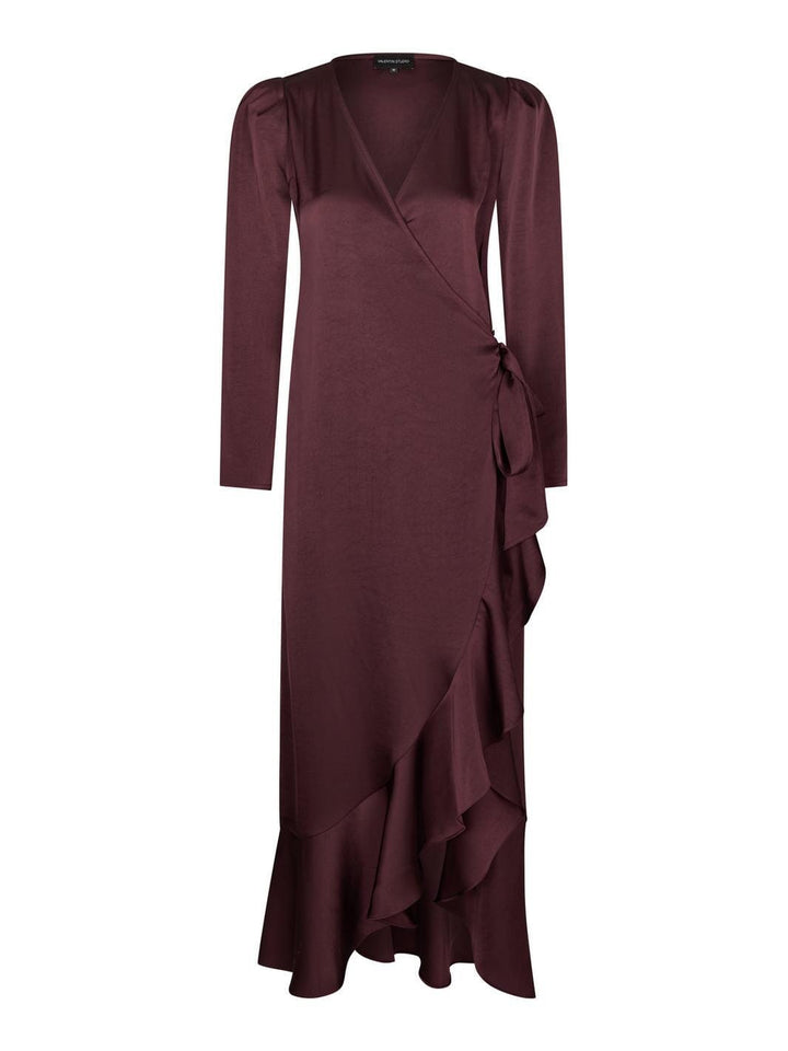 Valentin Studio - Senorita Dress Heavy Satin 167810 - 174 - Burgundy Kjoler 