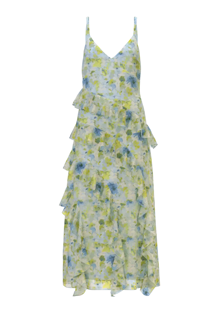 Vero Moda - Vmsmilla Sl Long Frill Dress - 5082102 Spun Sugar Sally Kjoler 