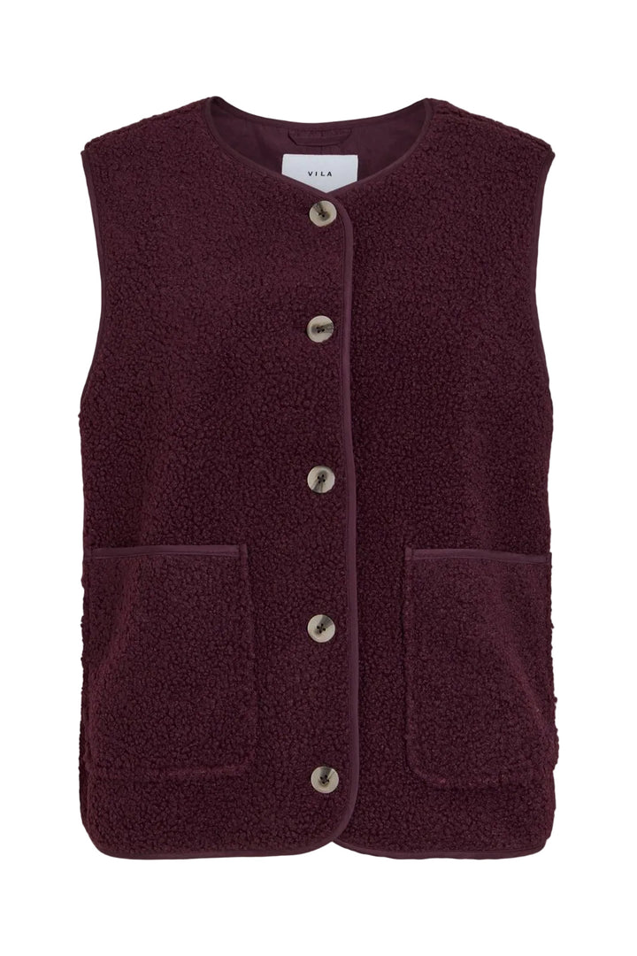 Vila - Viada Teddy Waistcoat - 5095953 Port Royale
