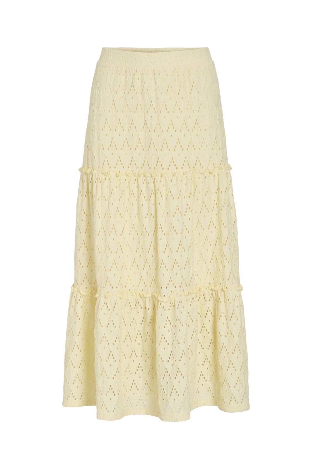 Vila - Viamalina Midi Skirt/Vol/Pb - 4956787 Pastel Yellow