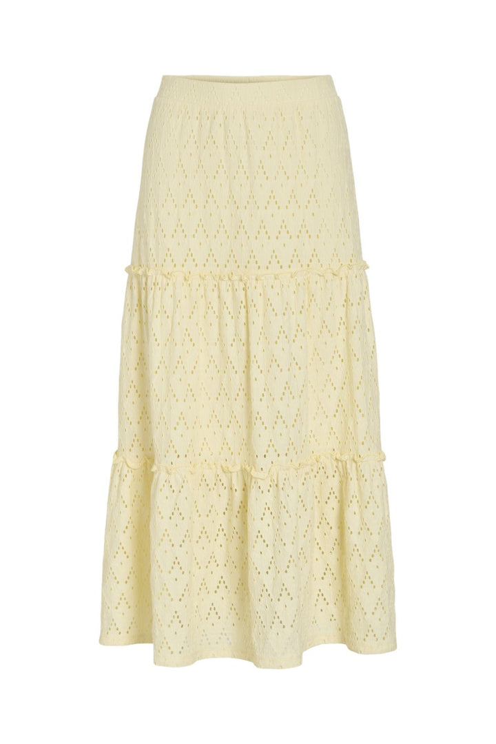 Vila - Viamalina Midi Skirt/Vol/Pb - 4956787 Pastel Yellow