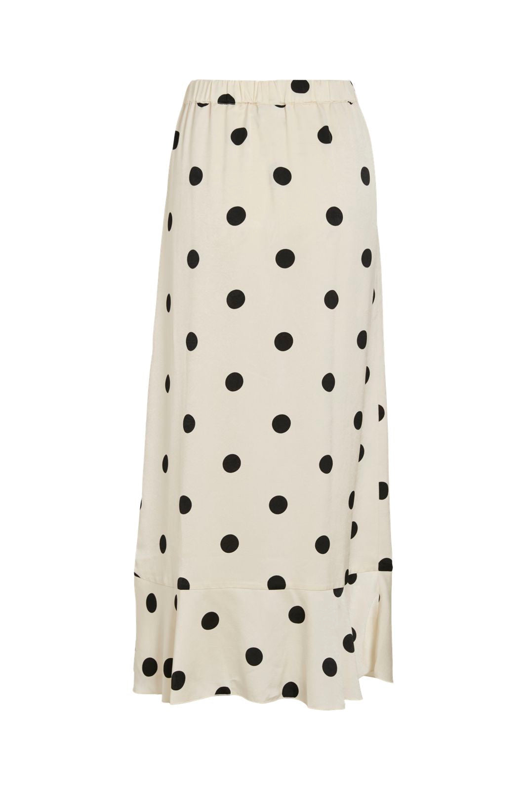 Vila - Viclaire Flounch Ankle Skirt Ro - 5052581 Birch Black Dots