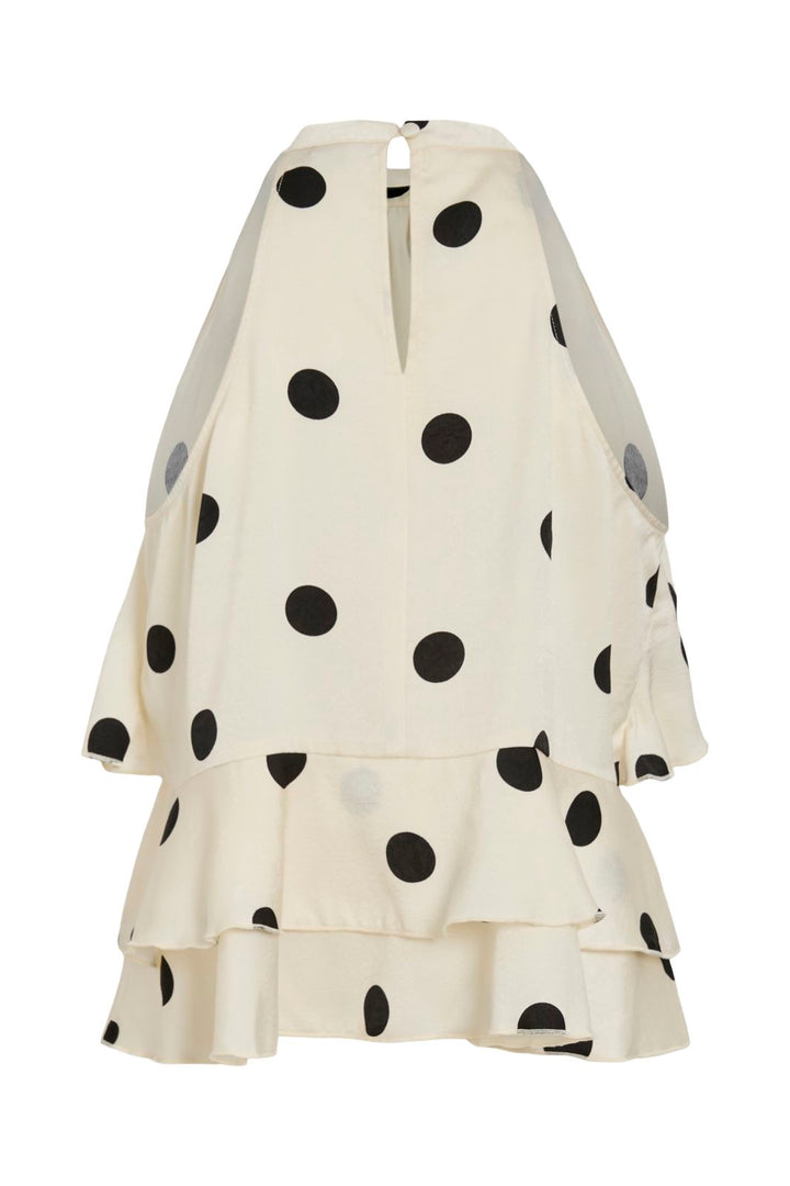 Vila - Viclaire S/L Rose Halterneck Top Ro - 5046744 Birch Black Dots