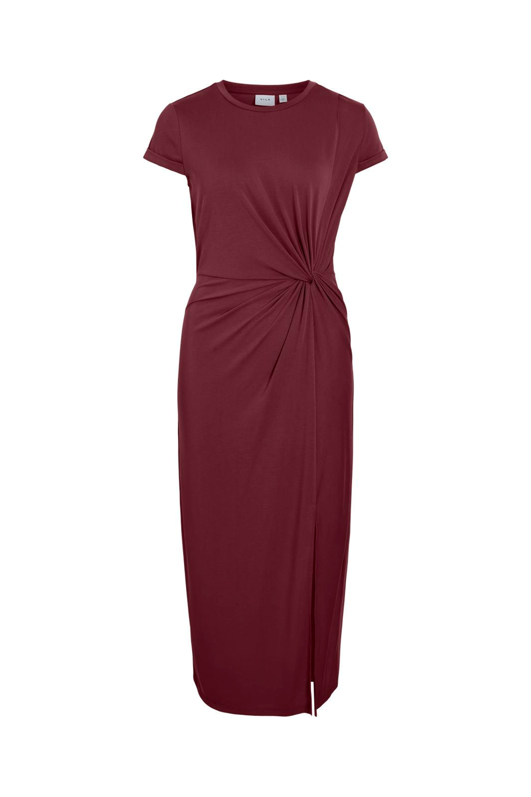 Vila - Vimodala C/S Midi Dress/Vol/1 - 5061351 Tawny Port