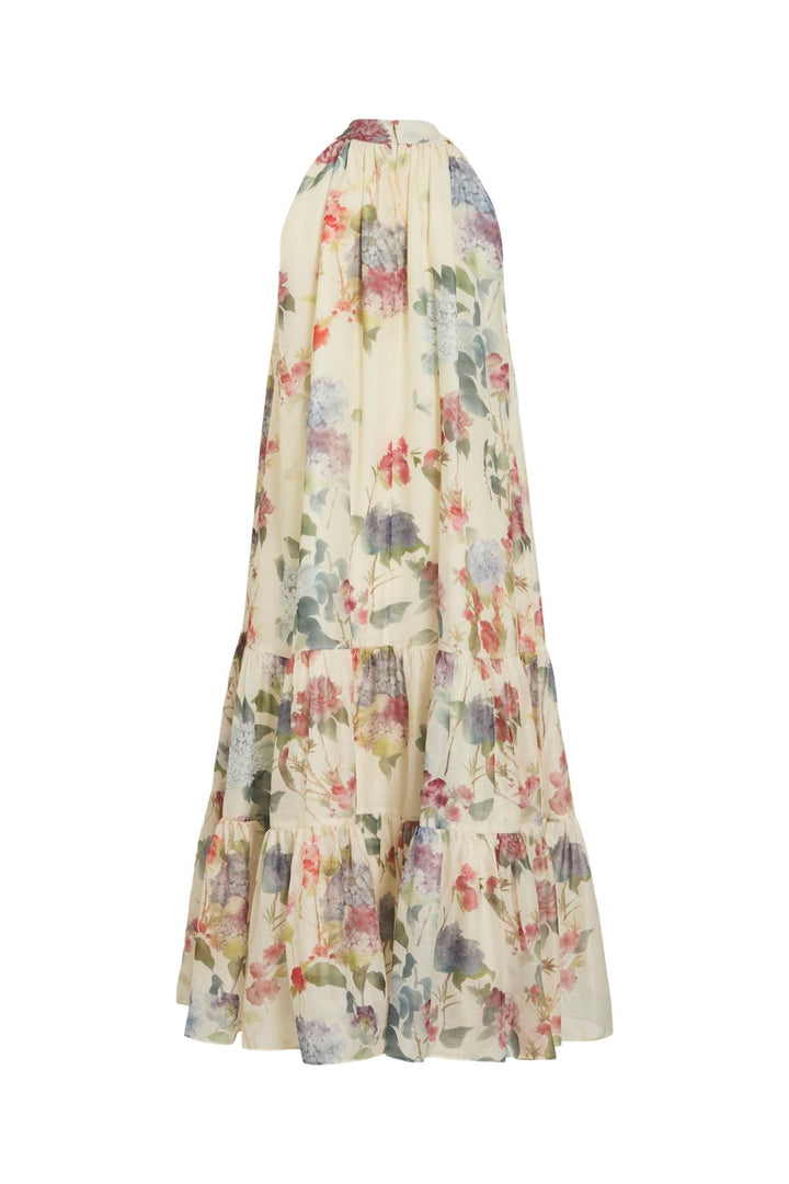 Vila - Vinia S/L Halterneck Midi Dress/Dc/Ka - 5000981 Birch Flowers
