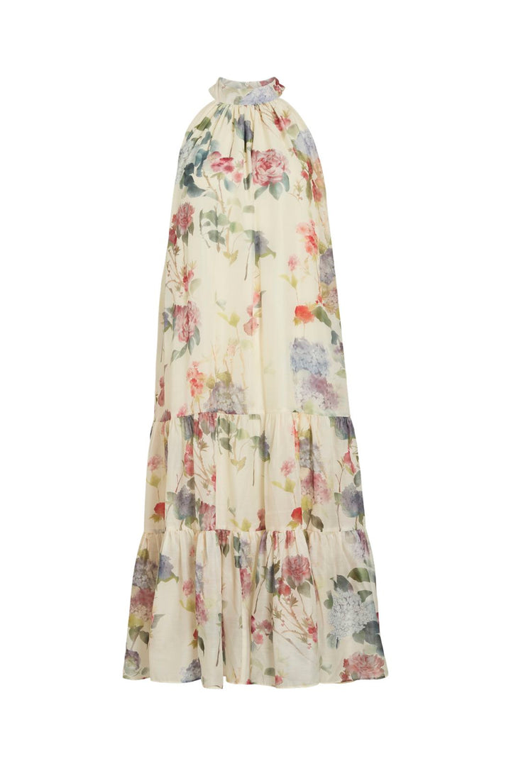 Vila - Vinia S/L Halterneck Midi Dress/Dc/Ka - 5000981 Birch Flowers