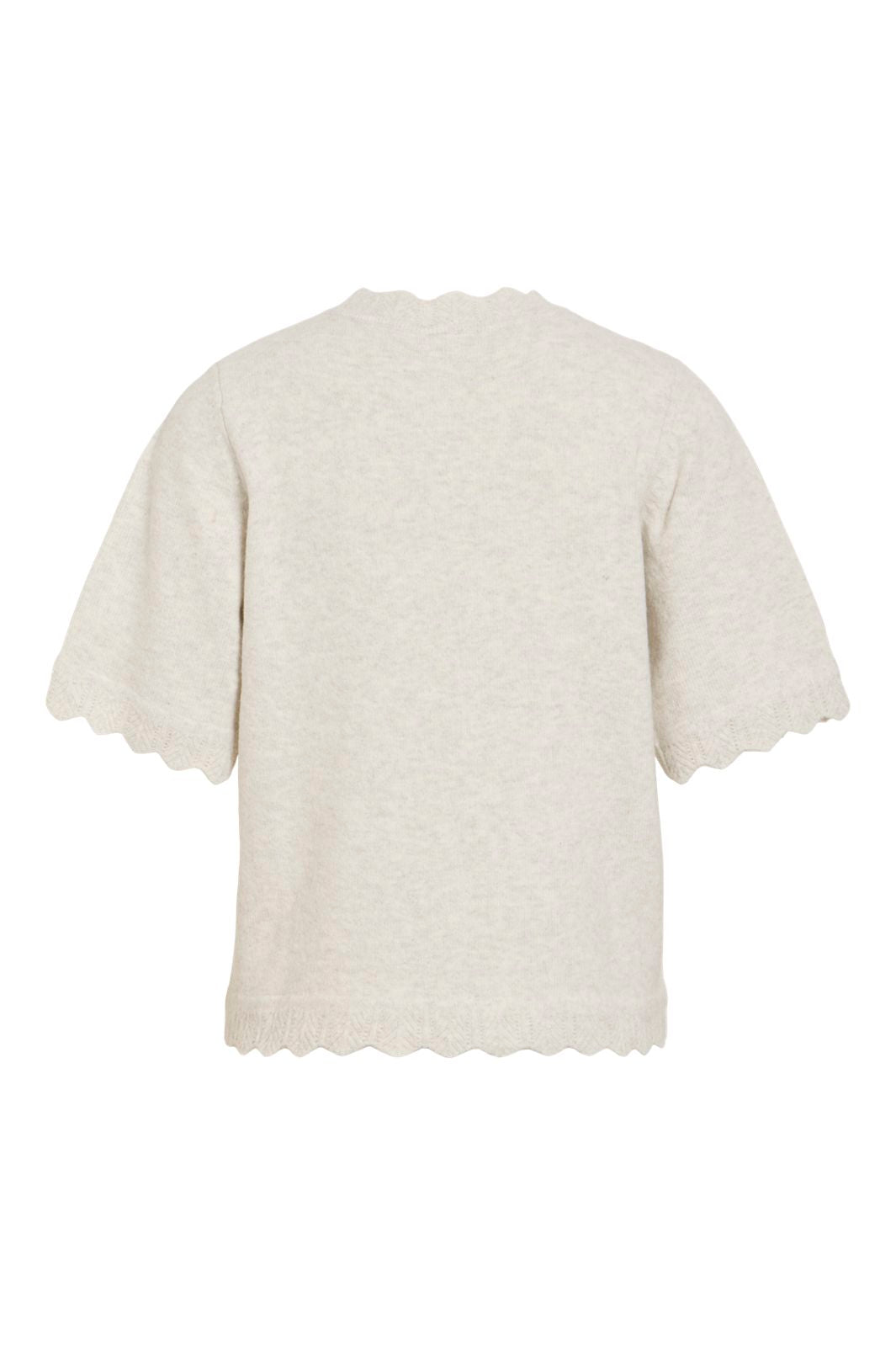 Vila - Vinikolina O-Neck 2/4 Knit Top - 5106380 Super Light Natural Melan