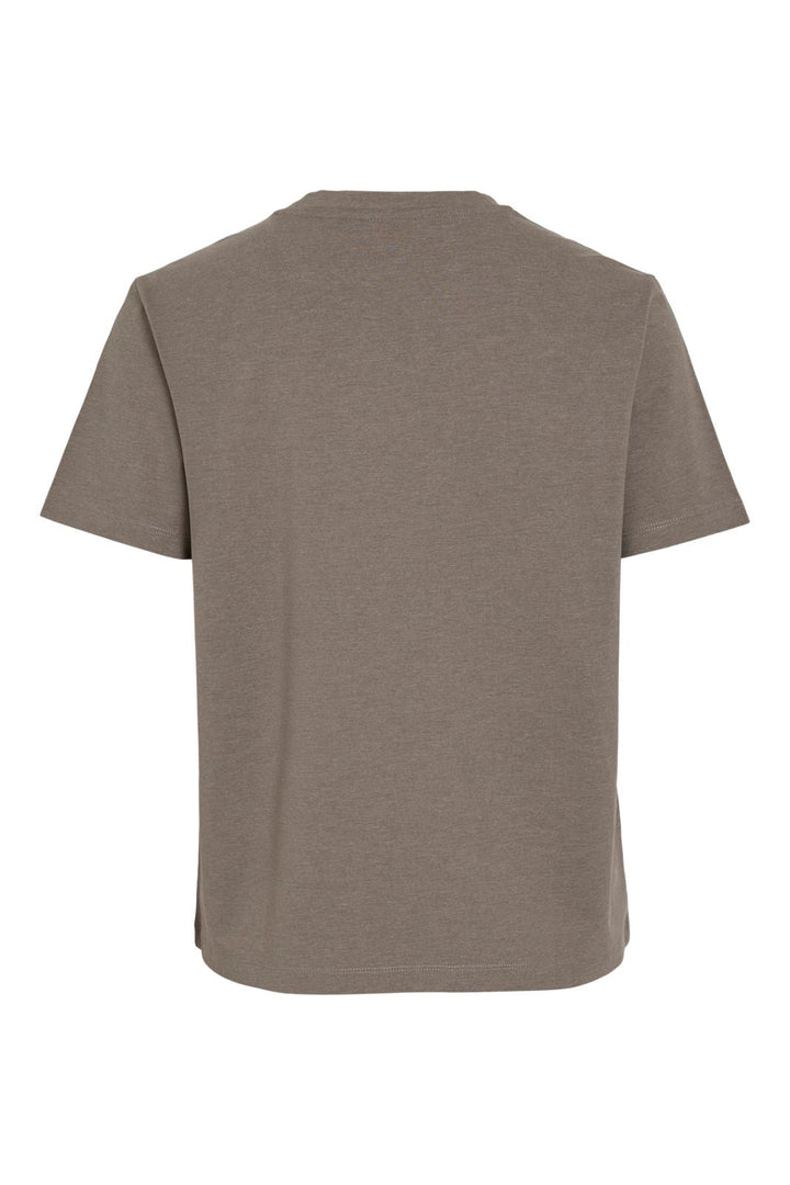 Vila - Vinora S/S T-Shirt - 4897705 Falcon Melange
