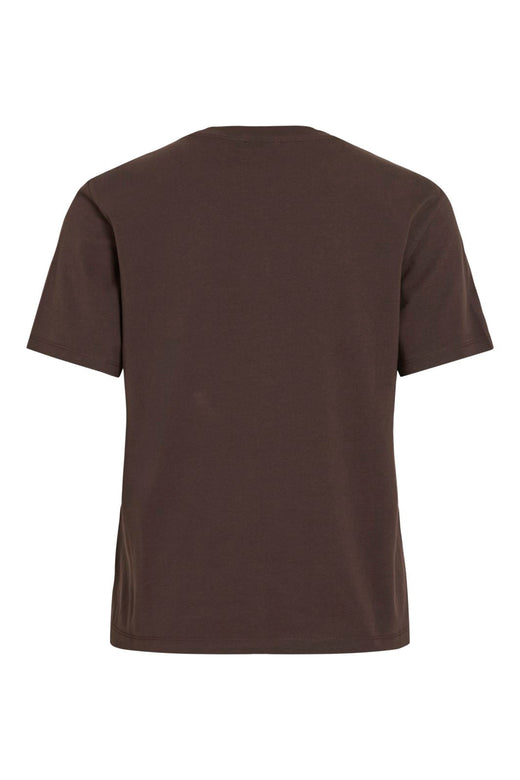 Vila - Vinora S/S T-Shirt - 4936621 Coffee Bean