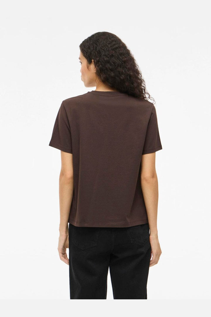 Vila - Vinora S/S T-Shirt - 4936621 Coffee Bean
