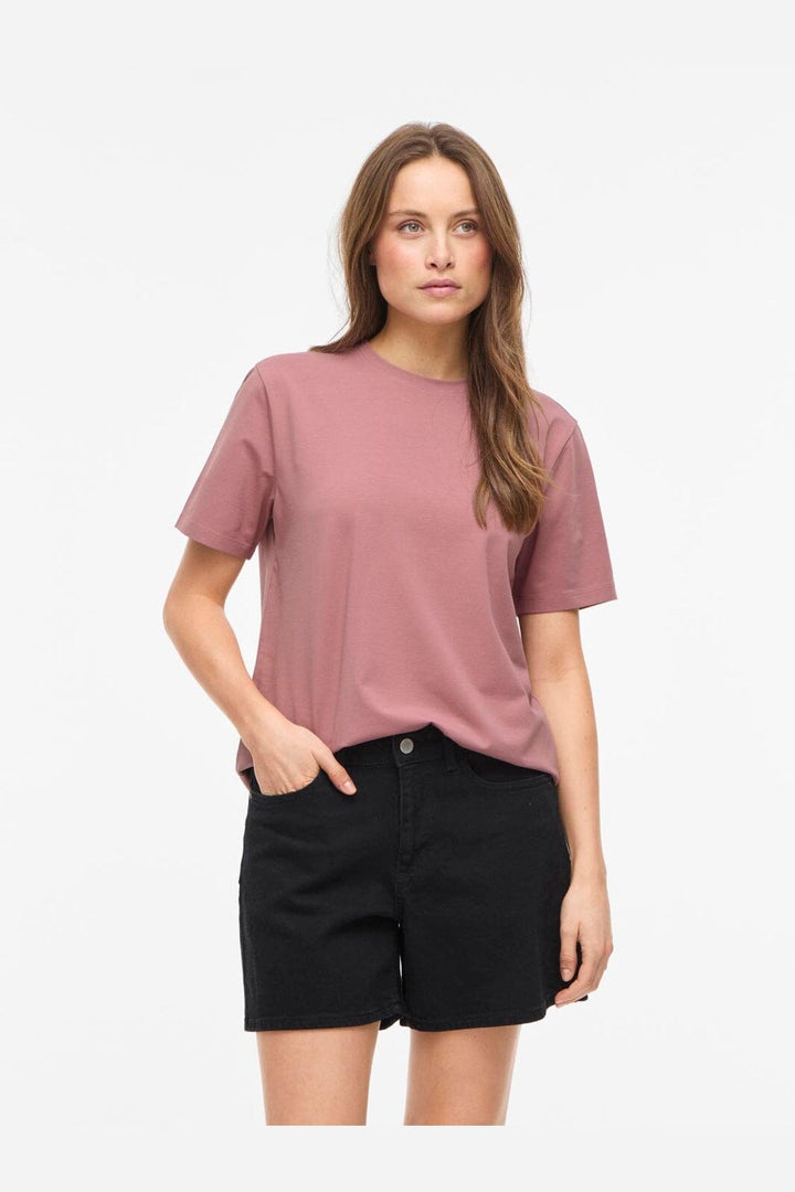 Vila - Vinora S/S T-Shirt - 5025601 Nostalgia Rose