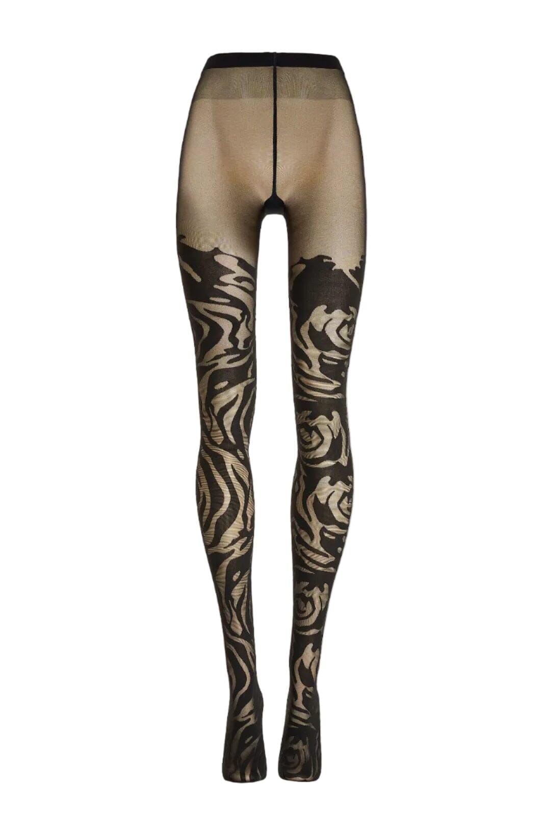 Wolford - Rose Shadow Tights 17683 - 9180 Black/black Strømpebukser 