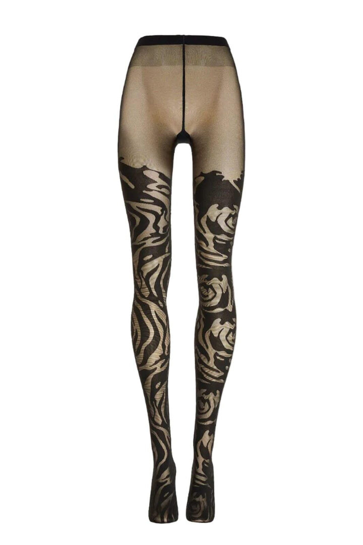 Wolford - Rose Shadow Tights 17683 - 9180 Black/black Strømpebukser 