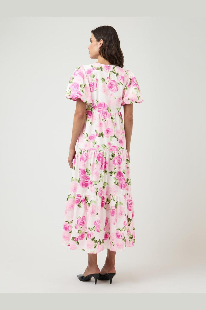 YAS - Yascolea Ss Ankle Dress - 5038687 Star White Pink Emula