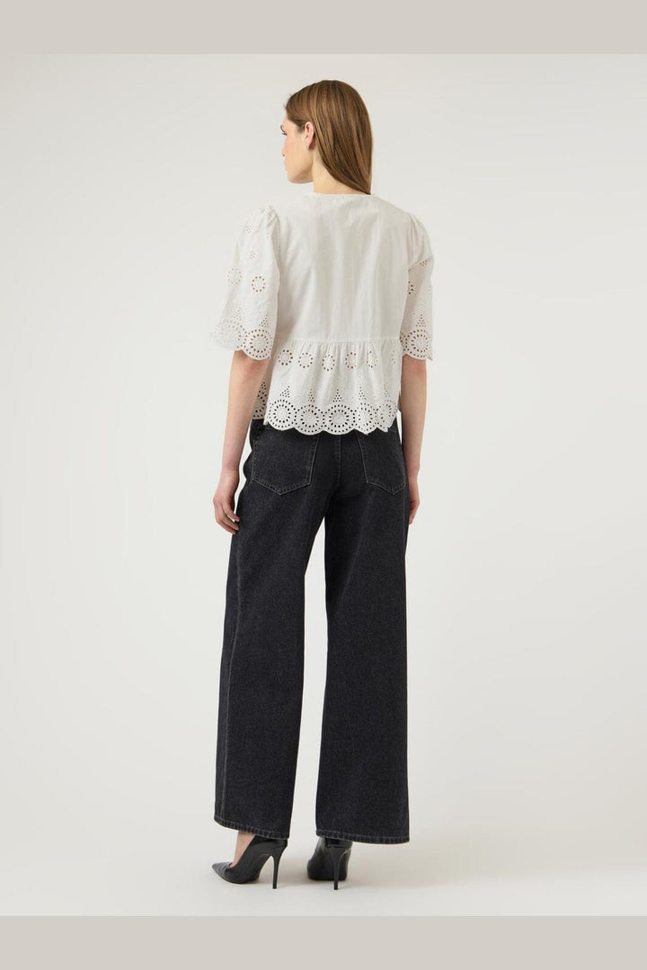 YAS - Yascornelia 2/4 Tie Top - 4574166 Star White