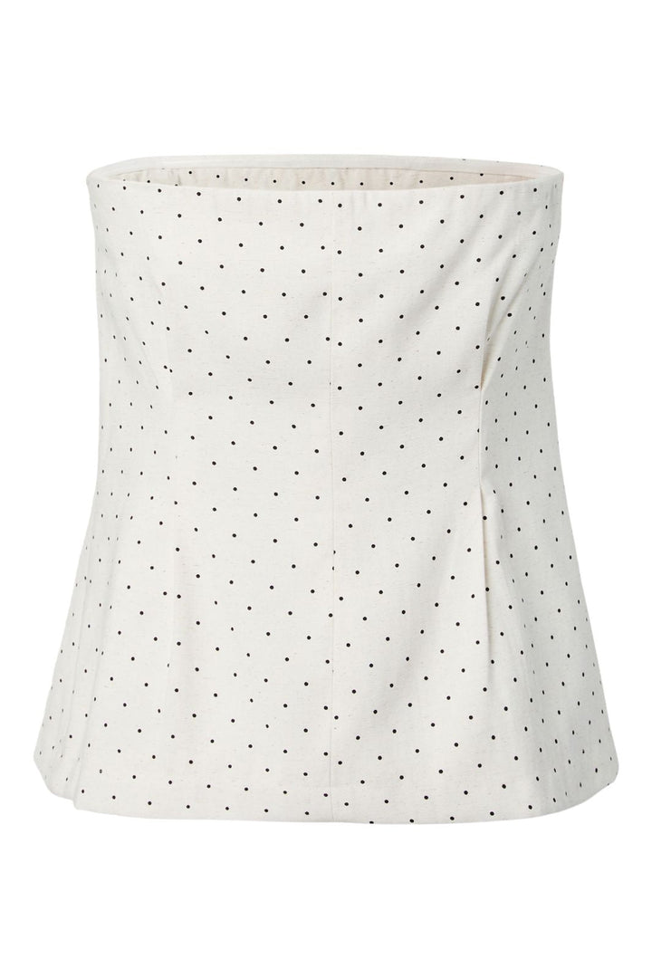 YAS - Yasdotly Corsage Top - 5067501 Star White W. Black Dots