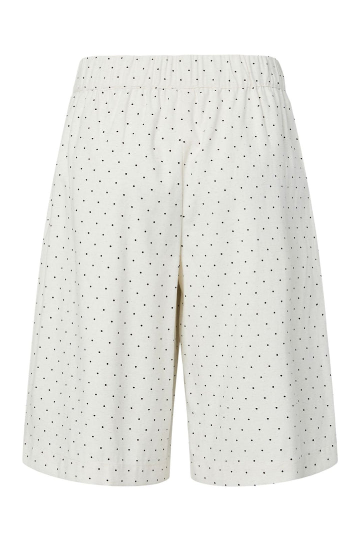 YAS - Yasdotly Long Shorts - 5018049 Star White W. Black Dots