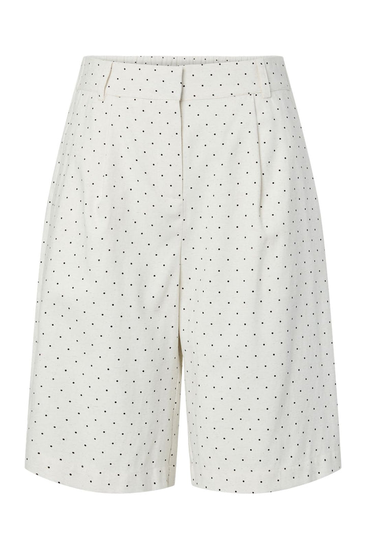 YAS - Yasdotly Long Shorts - 5018049 Star White W. Black Dots