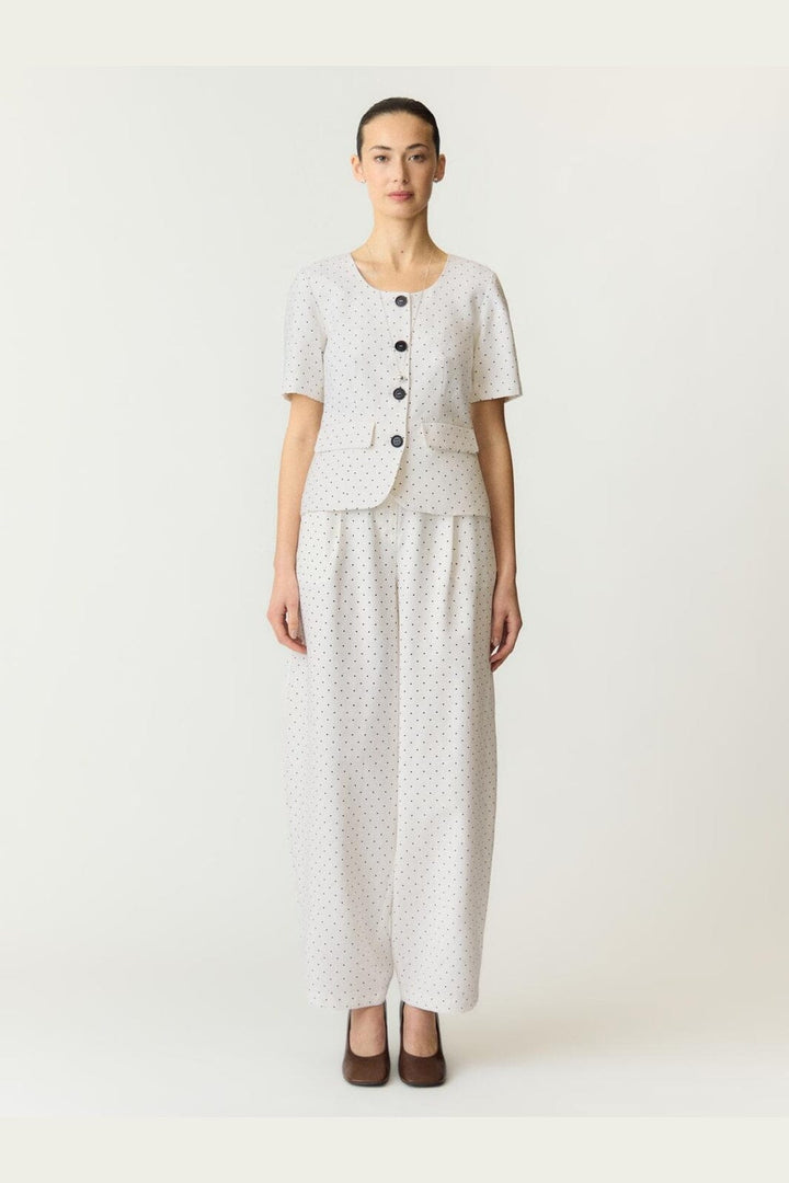 YAS - Yasdotly Ss Blazer - 5018045 Star White W. Black Dots